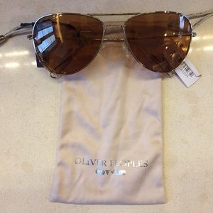 Oliver Peoples Aviator Sunglasses