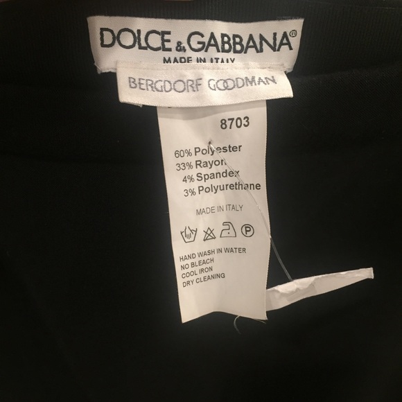Dolce & Gabbana Classic Pencil Skirt, Sz 40, Black