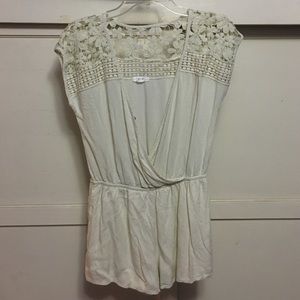 Lace-back Romper!
