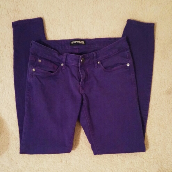 Express Purple Jean Leggings