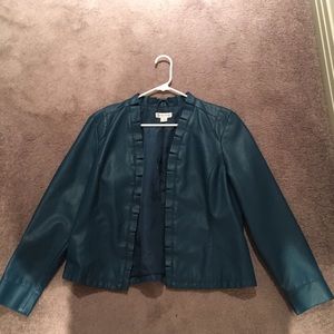 Turquoise leather jacket