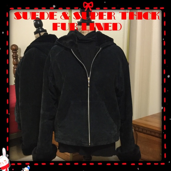 Heavy suede winter coat