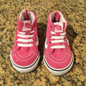 Vans pink shoes size 4 toddler
