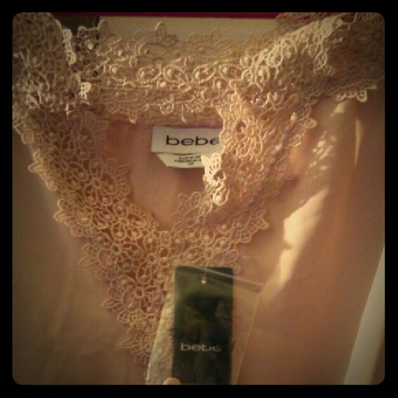 Brand new with tag Bebe baby pink blouse in size S