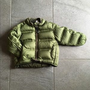 Olive green down jacket