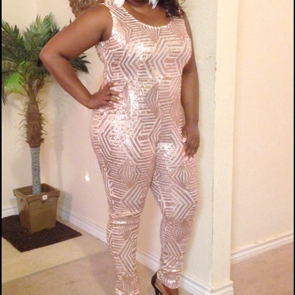 Gold sequin jumpsuit