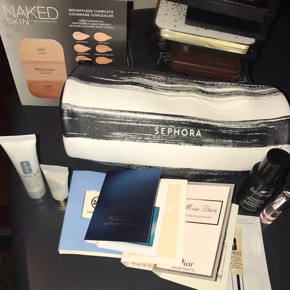 Makeup Bag with assorted samples