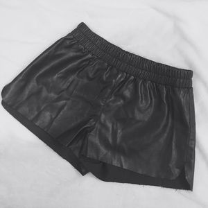 Faux Leather Shorts