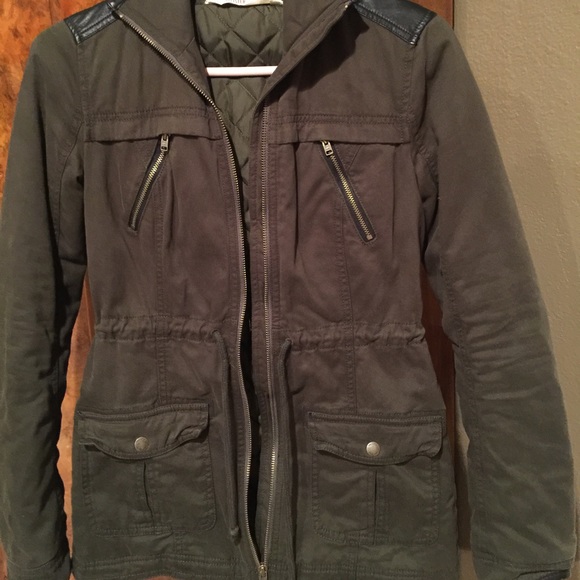 Hollister Army green utility jacket