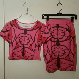 Pink red and black 2 piece set