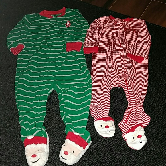 Santa footie pjs
