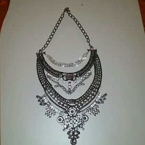 Silver statement piece, necklace