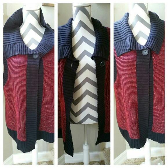 Westbound Woman Sweater Cardigan Vest - Picture 2 of 4