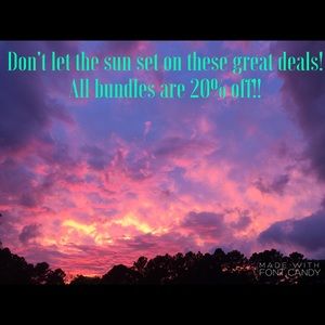 All bundles of two or more are now the 20% OFF!