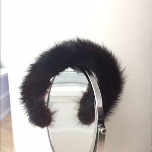 100% mink fur headband