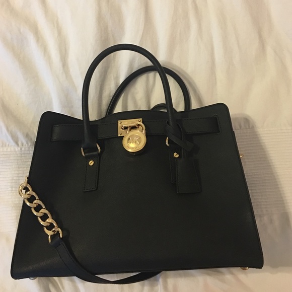 Michael Kors Hamilton tote in Black Leather