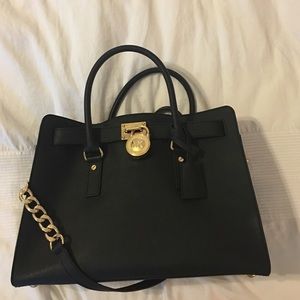 Michael Kors Hamilton tote in Black Leather