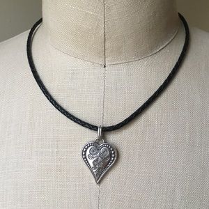 Brighton Ophelia heart leather necklace