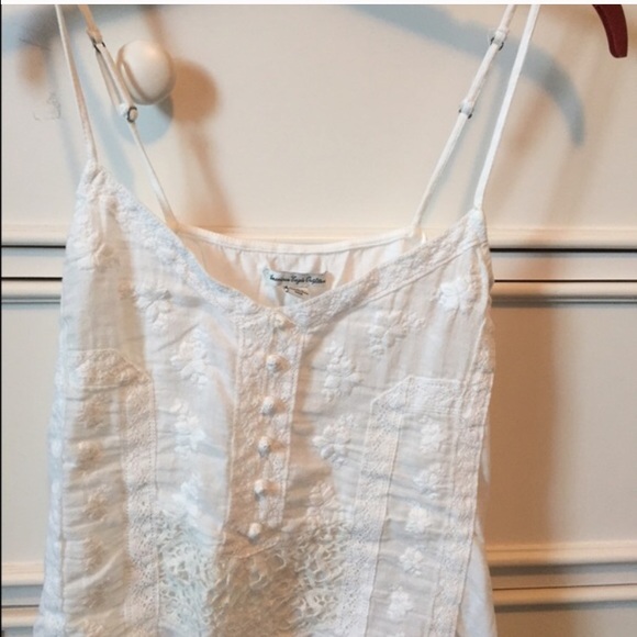 American Eagle Outfitters Tops - AEO embroidered tank