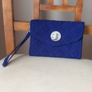 Vera Bradley wallet wristlet clutch - blue
