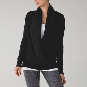 LuLuLemon "Done Your Asana" black Wool Sweater s4