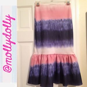 STUNNING Waterfall Ombre Fitted Peplum Skirt