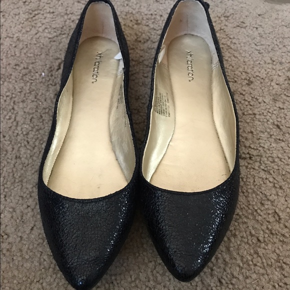 Black Sparkly Flats