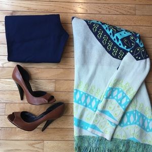 Lauren Ralph Lauren Pants - Navy Blue Raised Patterned Lauren Active Capris Lauren Ralph Lauren Pants - Navy Blue Raised Patterned Lauren Active Capris