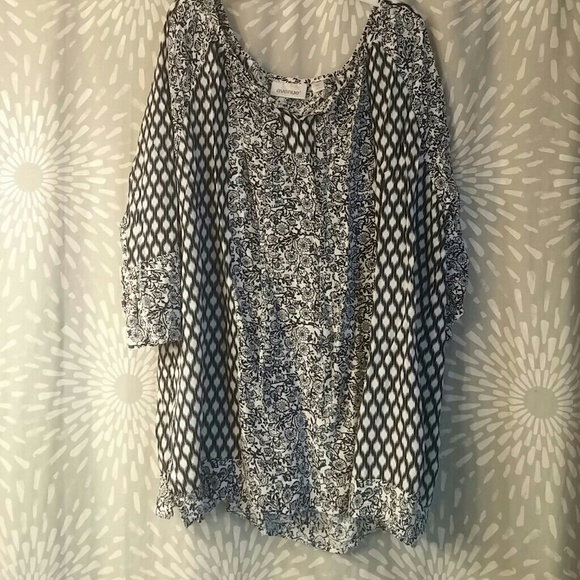 Avenue Peasant Blouse, flower pattern