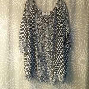 Avenue Peasant Blouse, flower pattern