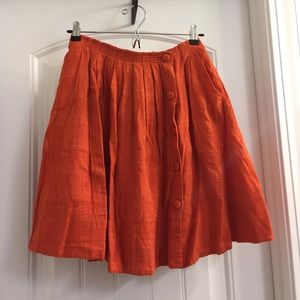 Anthropologie Button Front Skirt