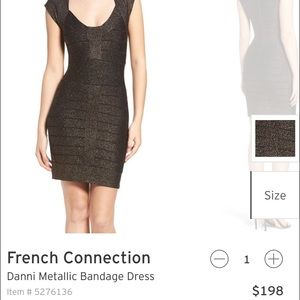 French Connection Danni Metallic Bandage Dress 6