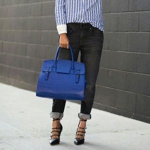 Target mossimo royal blue satchel