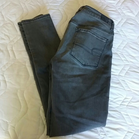 American Eagle High Waist Gray Skinny Jeans