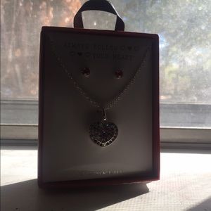 Always Follow Your Heart 18" necklace w/ earrings