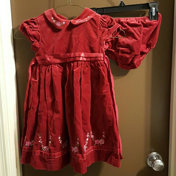 children's place holiday velvet dress 4T