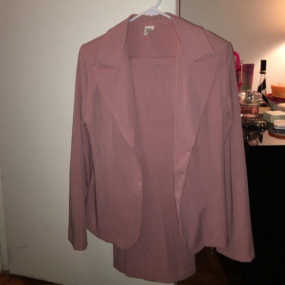 Pink blazer with pants to match