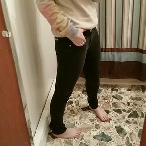 Studded black skinnies