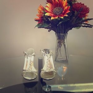 Gold, sparkly heels.