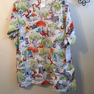 A Disney brand XL ADULT scrub top.