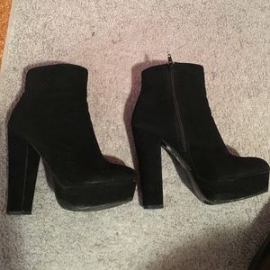 Velvet Black Booties