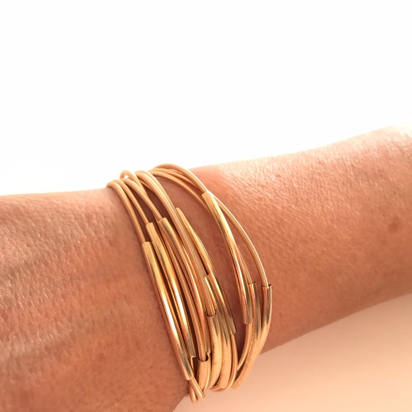 Wire pipe stackable bracelet.