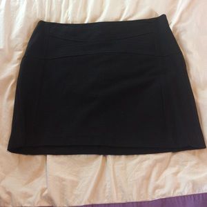 Kenar Black Stretchy Mini Skirt w/ Design