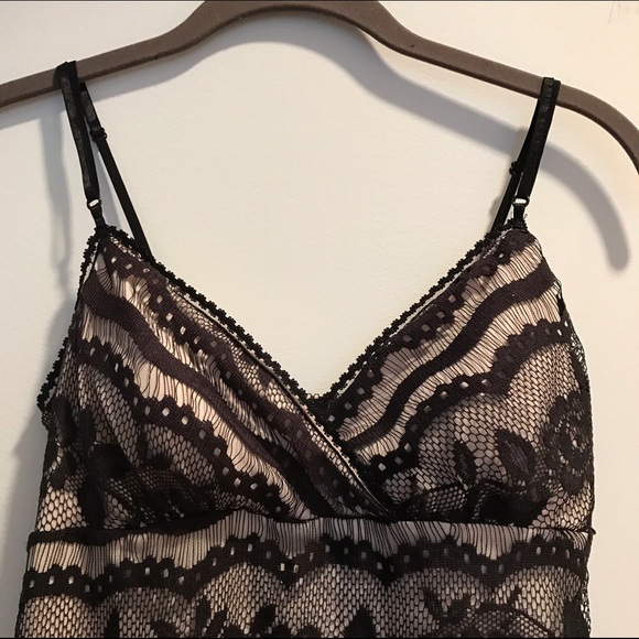 Black lace baby doll mini dress - Picture 2 of 4