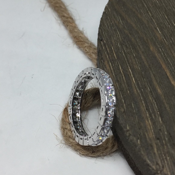 Sterling Silver Eternity, Stackable, Wedding Band - Picture 5 of 8