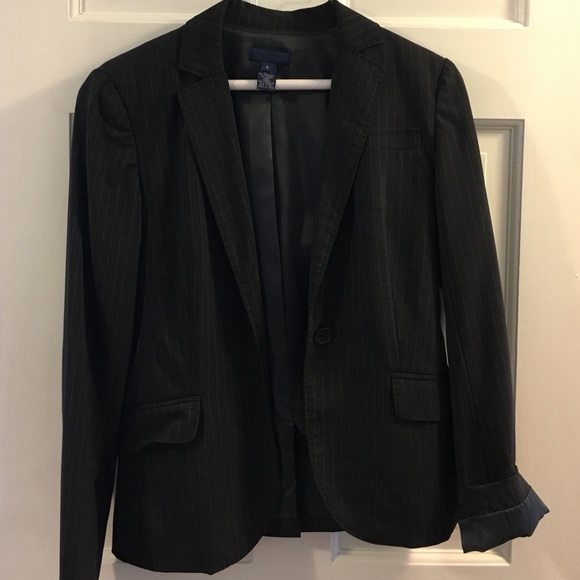 J.crew size 4 pinstripe charcoal blazer