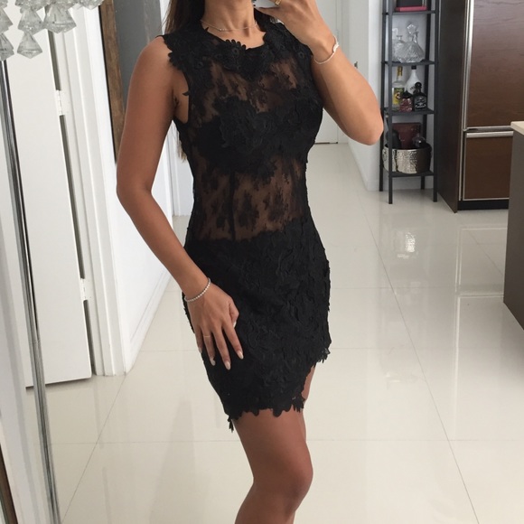 Red Lace Dress Size S available - Picture 3 of 7