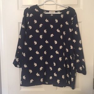 Adorable elephant top!