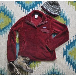 Maroon Synchilla Fleece Snap T pullover 🍁