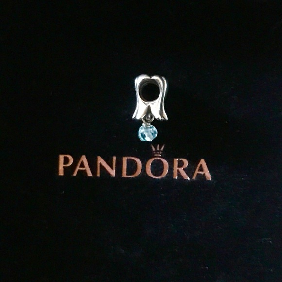 PANDORA Tulip Aquamarine Dangle charm SOLD! SOLD!! - Picture 2 of 3